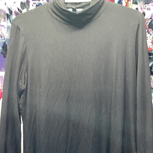 PicaDilly Black long sleeve turtle neck shirt tshirt thin sweater size medium - Picture 4 of 7